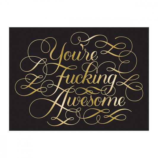 Calligraphuck You're Fucking Awesome Notecards 12pk