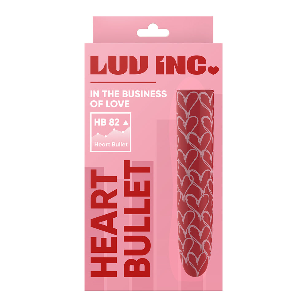 Luv Inc Hb82 Heart Bullet Vibrator Red