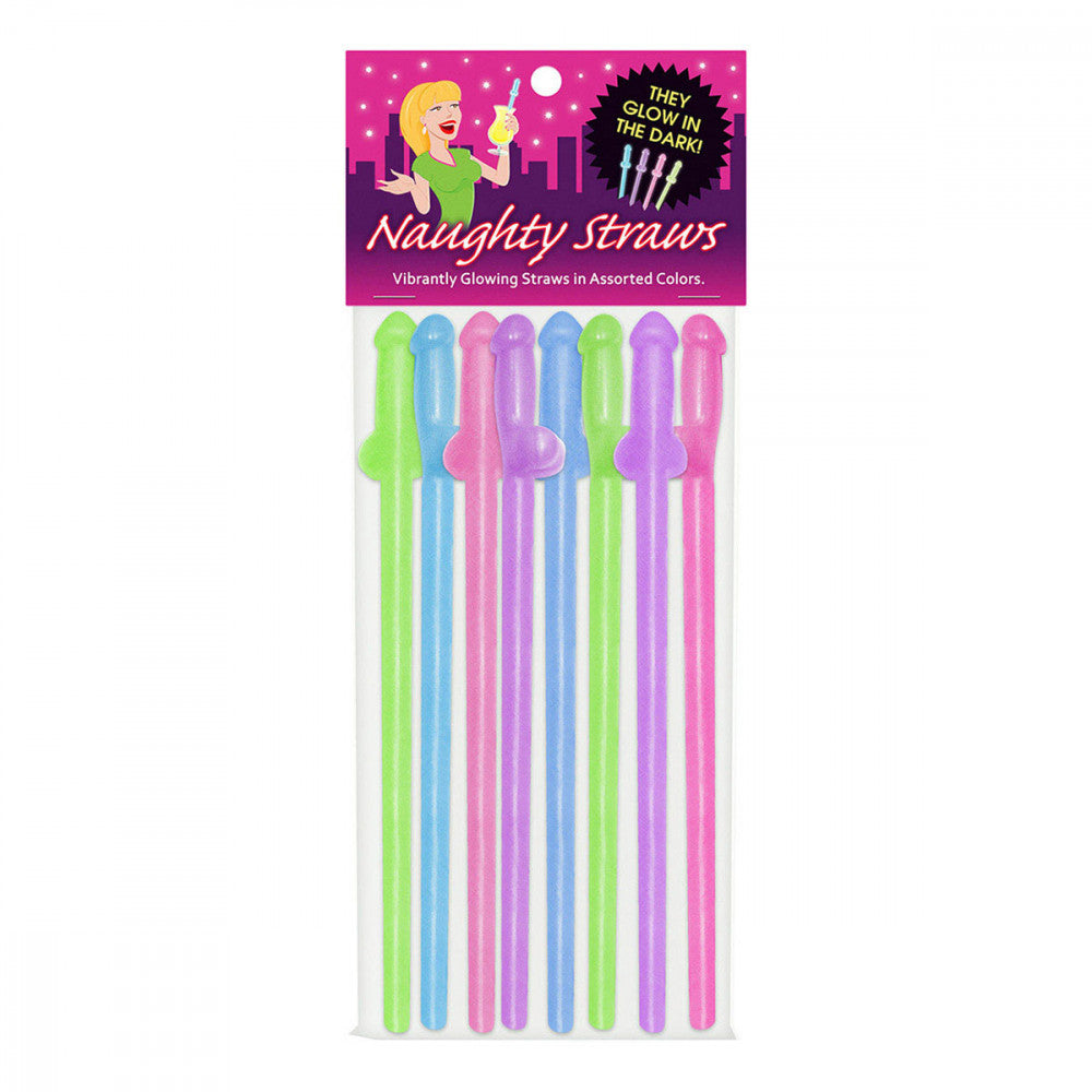 Glow Naughty Straws 8pk