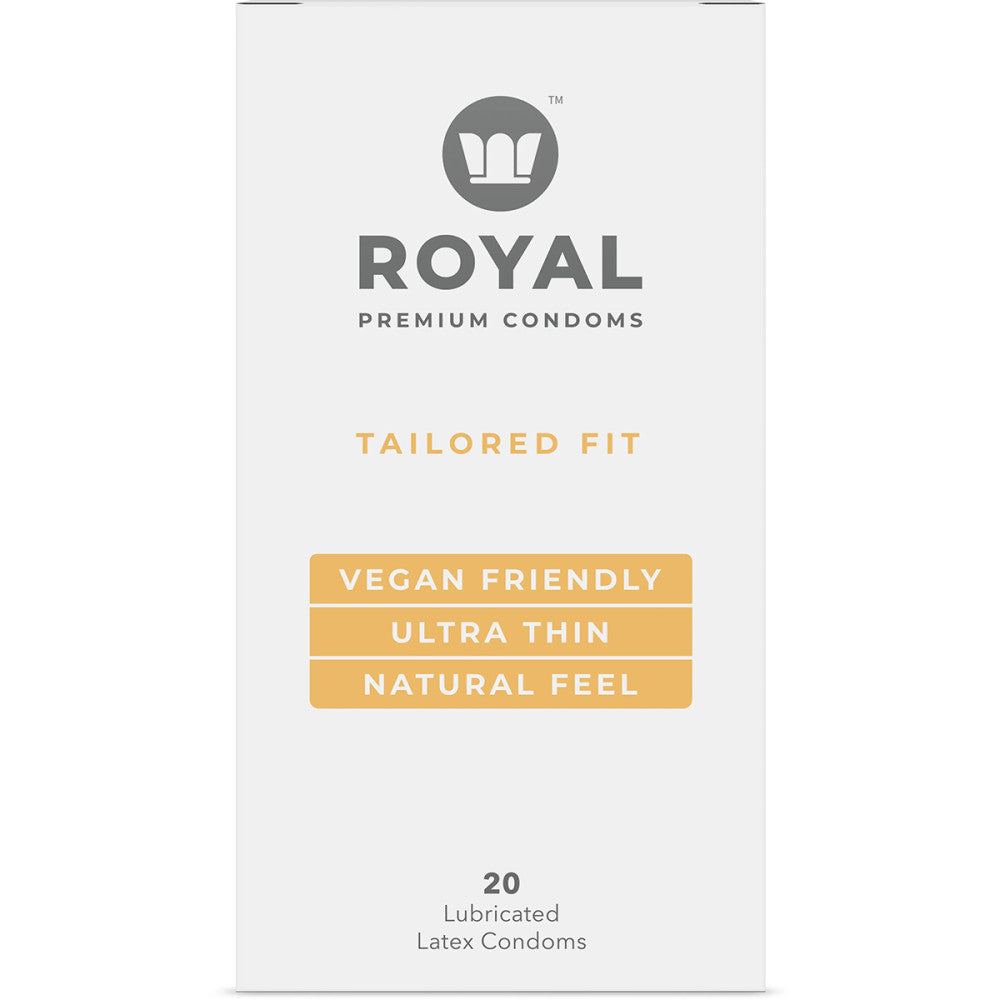 Royal Intimacy Tailored Fit Vegan Condoms 20pk