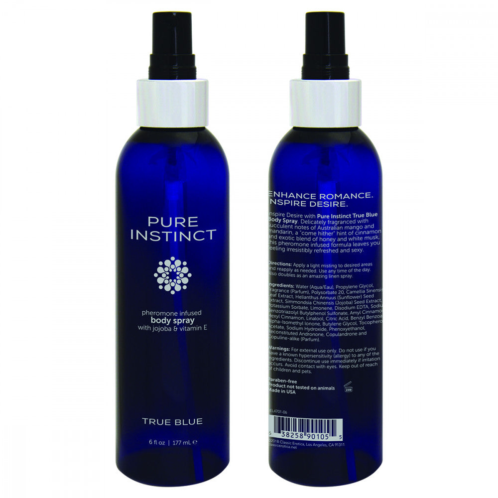 Pure Instinct True Blue Pheromone Body Spray - 6oz