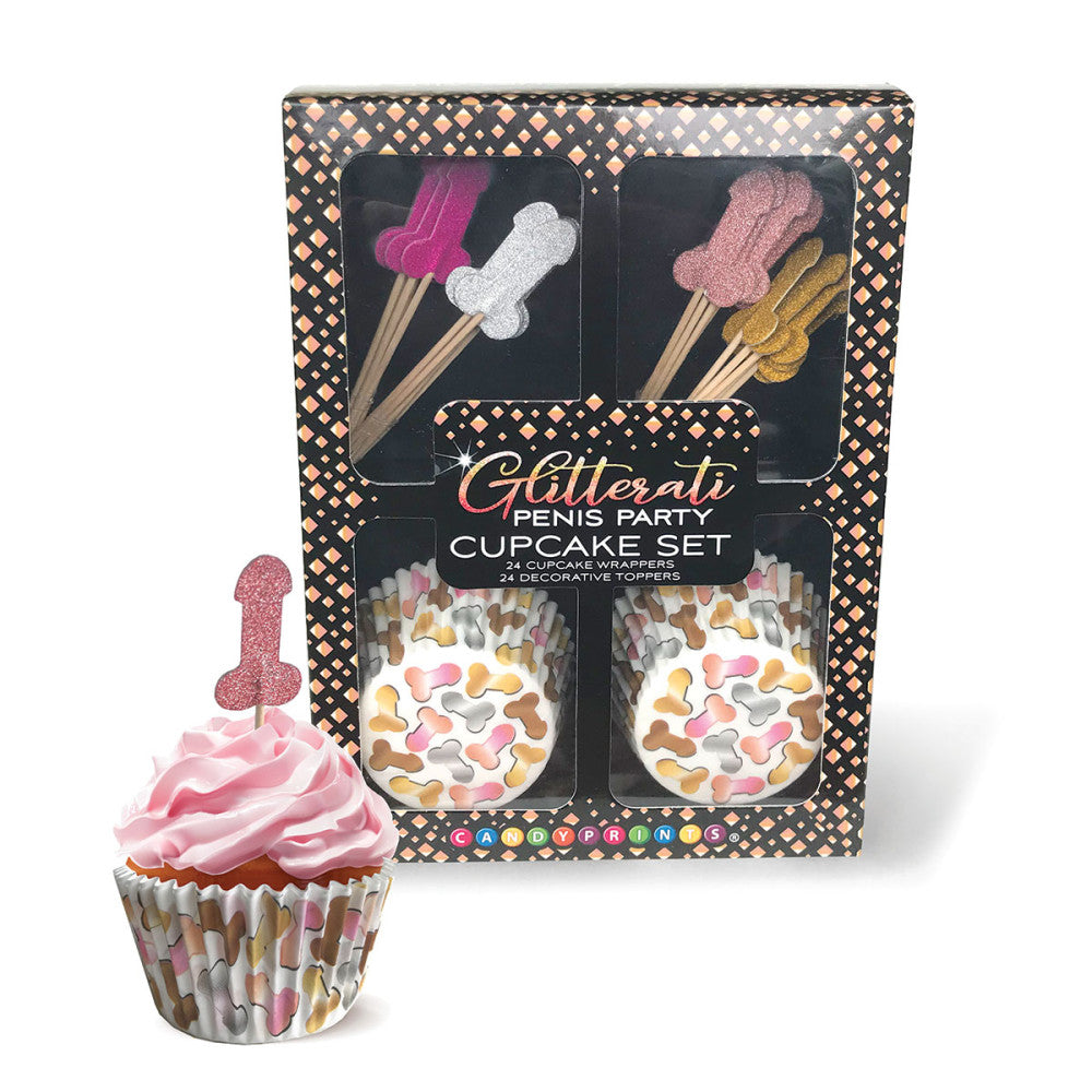 Glitterati Penis Cupcake Set